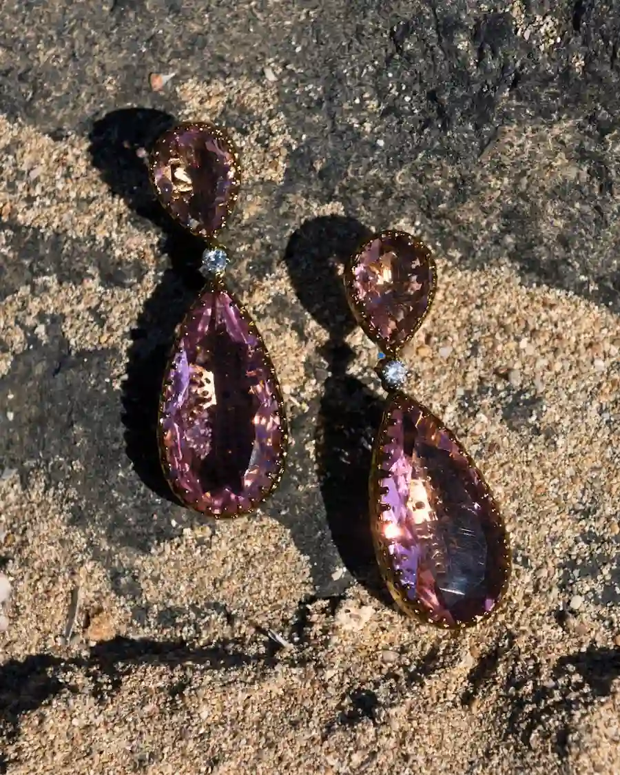 Pendientes de Cristal  Rosa de Mallorca