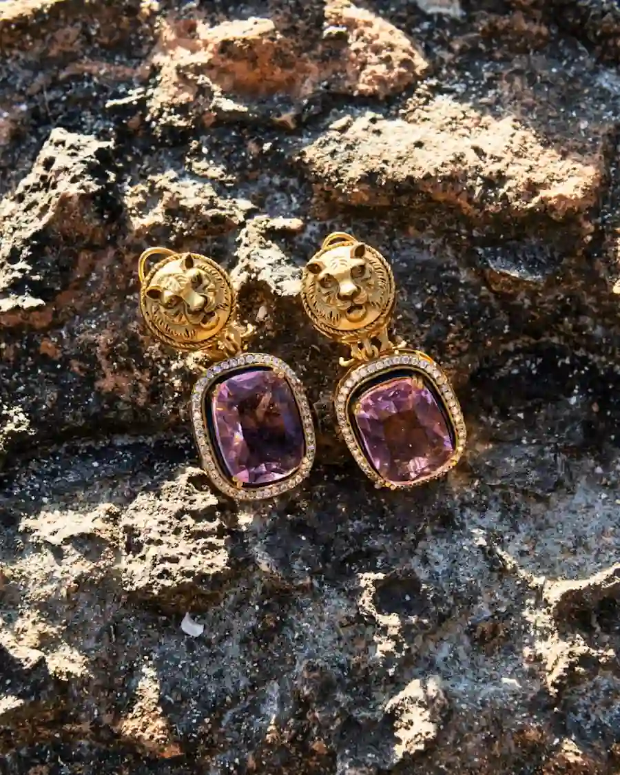 Pendientes de Cristal Oasis Imperial Rosa