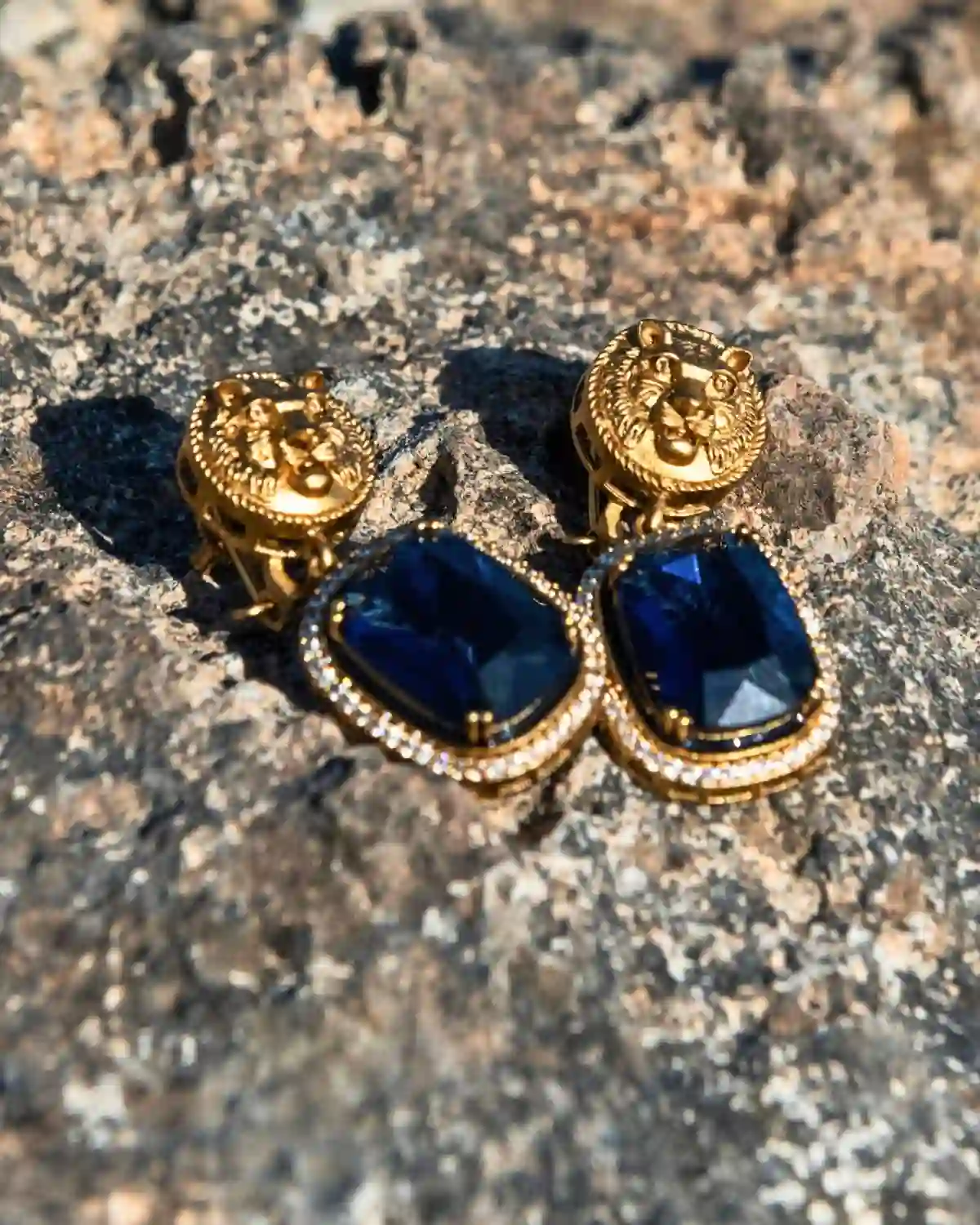 Pendientes de Cristal Oasis Imperial Azul