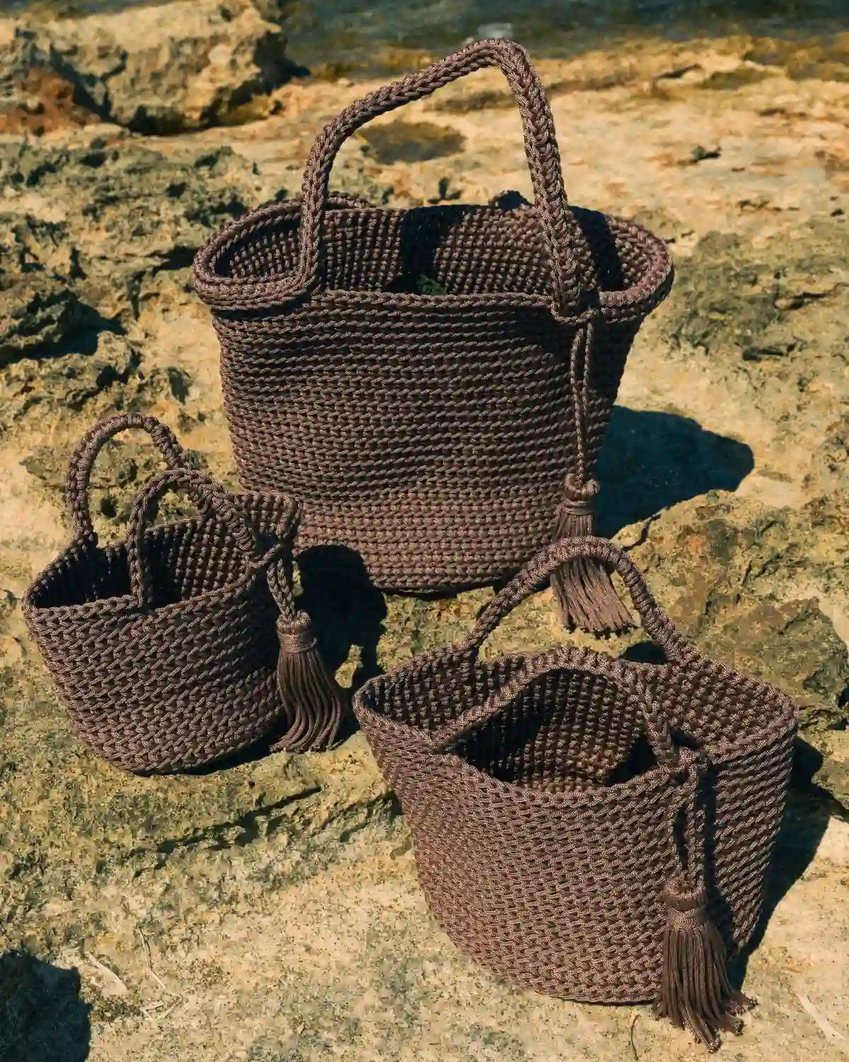Bolso Crochet Cesta Cala Mondragó Malva