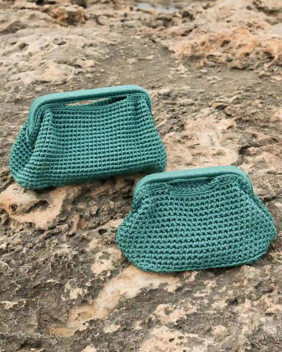 Bolso de Mano Crochet Cala Llombards Turquesa
