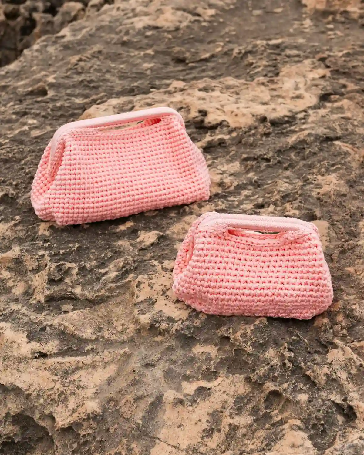 Bolso de Mano Crochet Cala Llombards Rosa