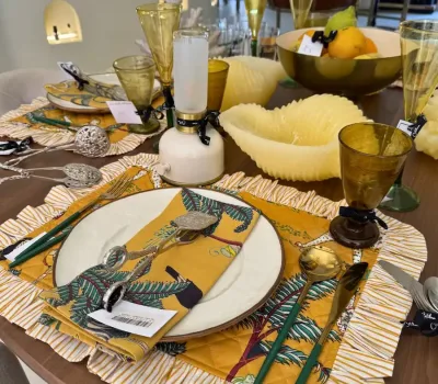 Decoracion de mesa con textiles coleccion 2025