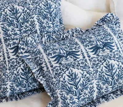 fundas de cojin enredadera azul